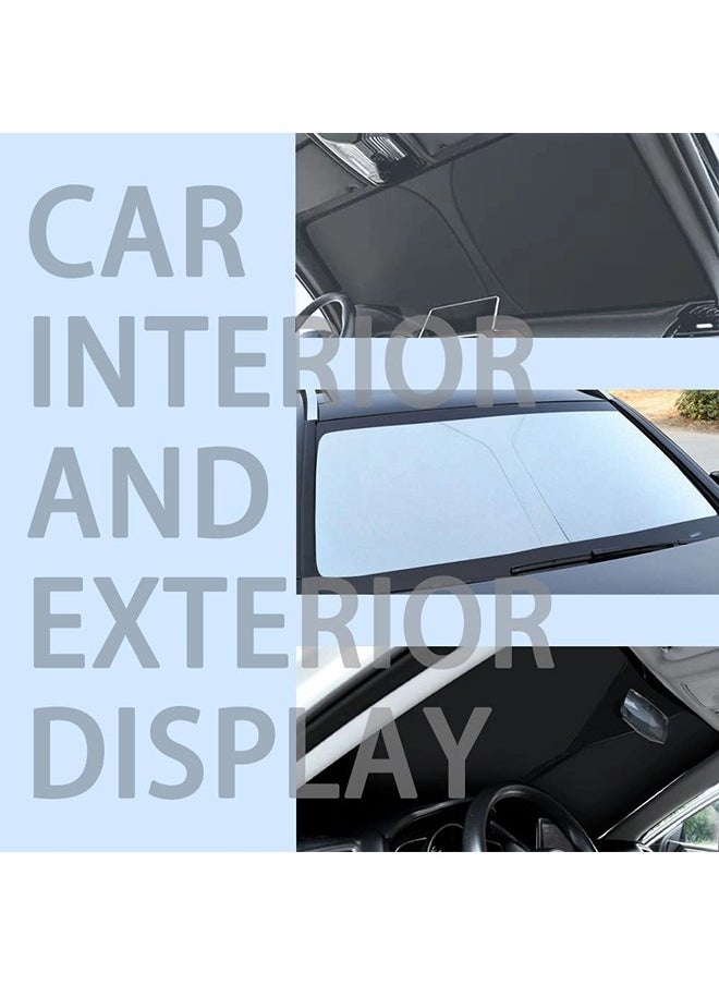 240T Thickened Automotive Glass Sunshade and Comes with Storage Bag,Keep Car Interior Cool,Universal Windshield Sun Shade Fit for Cars,Trucks,SUVs