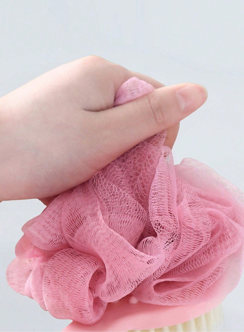 Loquat Long-Handle Bath Brush with Natural Bristles – Exfoliating  Massaging Body Scrubber for Wet  Dry Use - Image 3