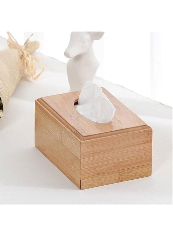 Wooden tissue box with a modern and classic design that holds about 550 tissues OM - Image 2