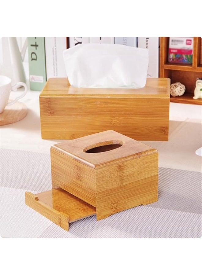 Wooden tissue box with a modern and classic design that holds about 550 tissues OM - Image 5