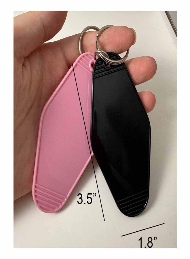 Lemua Golf Cart Keychain - Plastic Motel Style Key Ring for Golfers, Bulk Golf Accessories, Unique Golf Gifts for Men & Women Pink and Black - Image 3