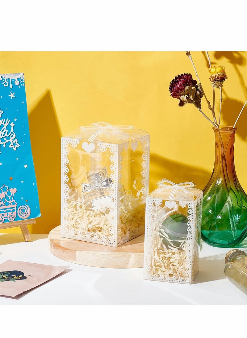 SYOSI Rectangle Bow Knot Pattern Clear Plastic Favor Boxes Gift Boxes for Wedding Birthday Party, Valentine's Gift Packaging, 2.3x2.3x4 Inch ( 28PCS ) - Image 4