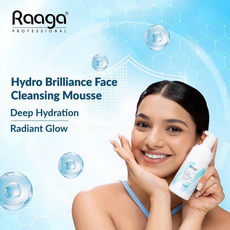 Raaga Professional Hydro Brilliance Face Cleansing Mousse with 2 Lactic Acid and Vitamin E Paraben Free Sulphate Free Dermatologically Tested 100 ml - Image 5