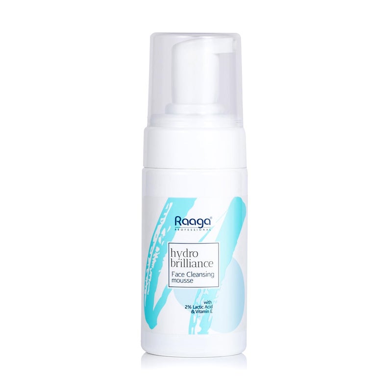 Raaga Professional Hydro Brilliance Face Cleansing Mousse with 2 Lactic Acid and Vitamin E Paraben Free Sulphate Free Dermatologically Tested 100 ml - Image 1