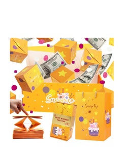 KASTWAVE Surprise Gift Box Explosion for Money, Explosion for Money Cash Birthday Money Box Exploding Gift Box, Cash Explosion Luxury Gift Box for Birthday Anniversary   Proposal (15 Bounces)  - Image 1