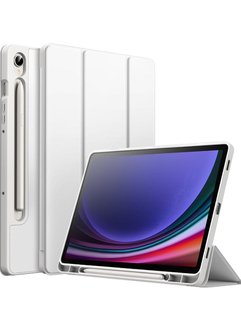 روك بو - جراب رفيع لجهاز Samsung Galaxy Tab S10 FE مقاس 10.9 بوصة 2025/S9 FE 5G مقاس 10.9 بوصة/Galaxy Tab S9 مقاس 11 بوصة 2023 مع حامل قلم S، جراب رفيع للغاية وخفيف الوزن قابل للطي ثلاثيًا مع خاصية الإيقاظ/السكون التلقائي - Image 1