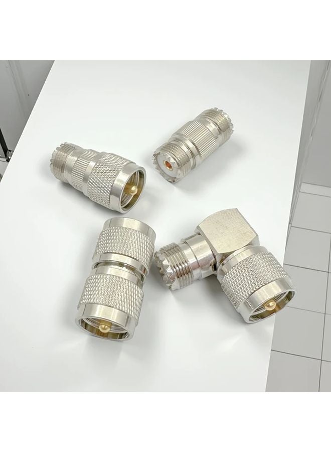4 Types UHF to UHF RF Coaxial Adapter Set Gold Plated Low Loss Anti Interference - Image 5