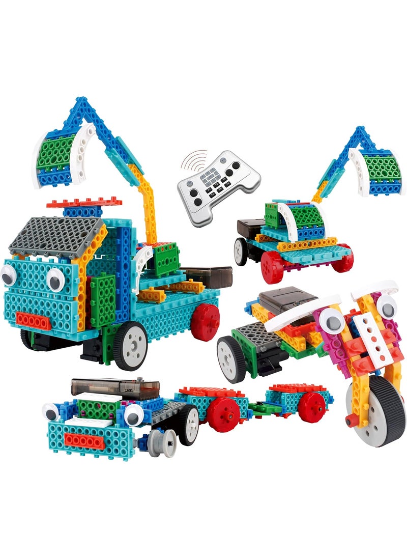 PowerTRC PowerTRC 4 in 1 STEM Robotic Building Kits  Explore  Learn Remote Control Educational Engineering Robots for Kids  DIY Machine Building Experience  Science Robot Kit for Boys  Girls 127 Pieces  - Image 1