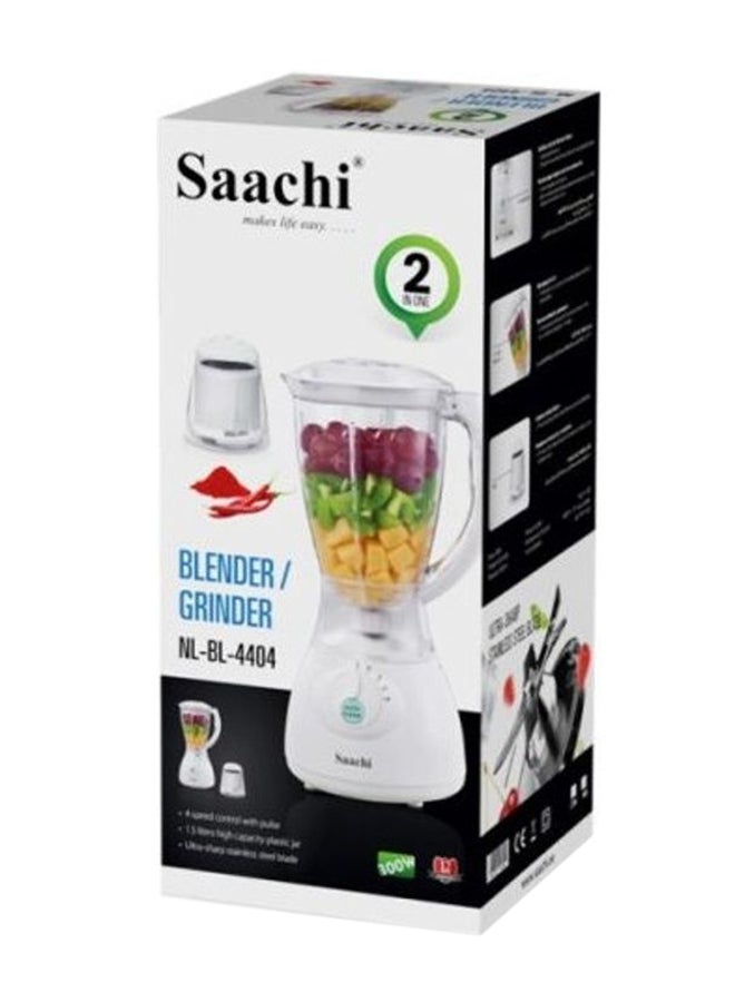 Saachi 2-In-1 Double Jar Blender 1.5 L 300 W NL-BL-4404 White - Image 2