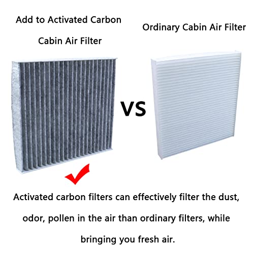 YMHHefy Carbon Cabin Air Filter kit Compatible with Dodge Ram 1500 2500 3500 4500 5500 2007-2012 Mazda CX-7 Air Conditioning Filter & Access Door Replace 68406048AA - Image 4