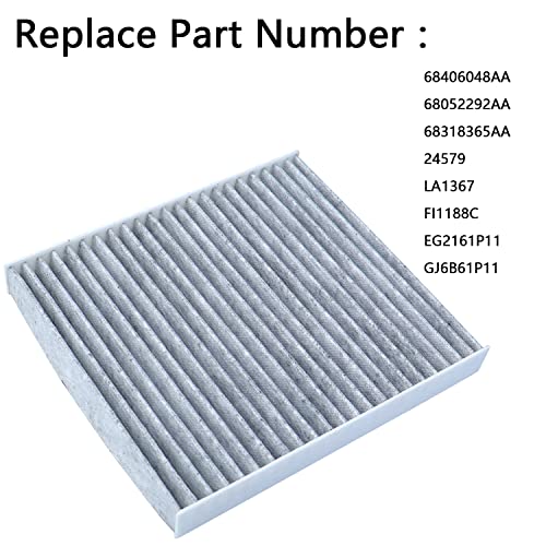 YMHHefy Carbon Cabin Air Filter kit Compatible with Dodge Ram 1500 2500 3500 4500 5500 2007-2012 Mazda CX-7 Air Conditioning Filter & Access Door Replace 68406048AA - Image 5