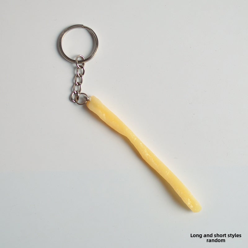 Simulated Fast Food Keychains Toy Food PropsPrimary color French fries keychain Primary color French fries keychain