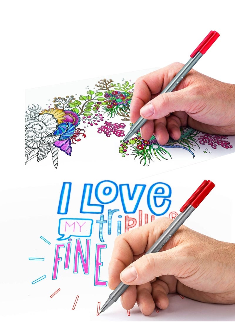STAEDTLER - 20-Piece Triplus Fineliner Superfine 0.3mm Tip Multicolour - Image 1