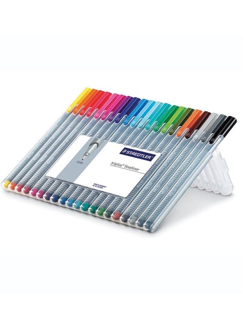 STAEDTLER - 20-Piece Triplus Fineliner Superfine 0.3mm Tip Multicolour - Image 1