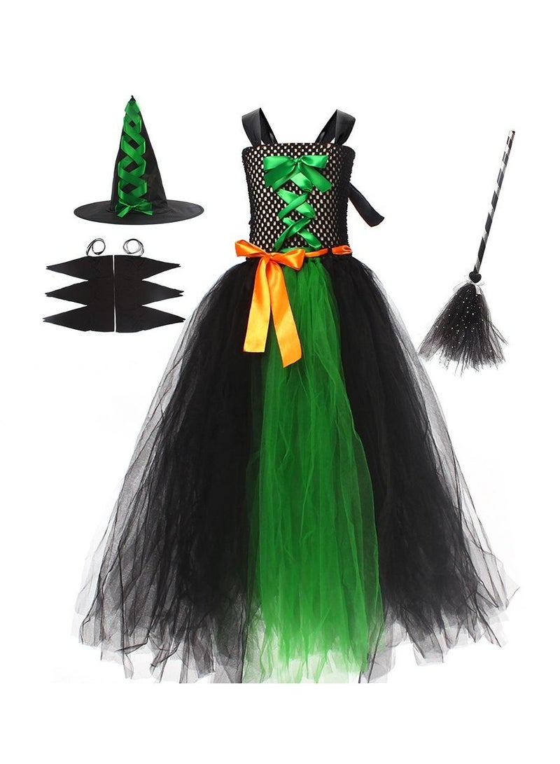 Four-Piece Set WitchDress Bat Sleeve Witch Dress Cosplay Girl Dress - Image 1