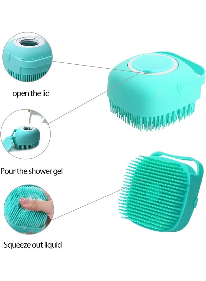 MOMENT Pet Dog Bath Brush Soft Silicone Comb Pet Grooming Brush Silicone Massage Brush Hair Fur Grooming & Cleaning Brush  - Image 4