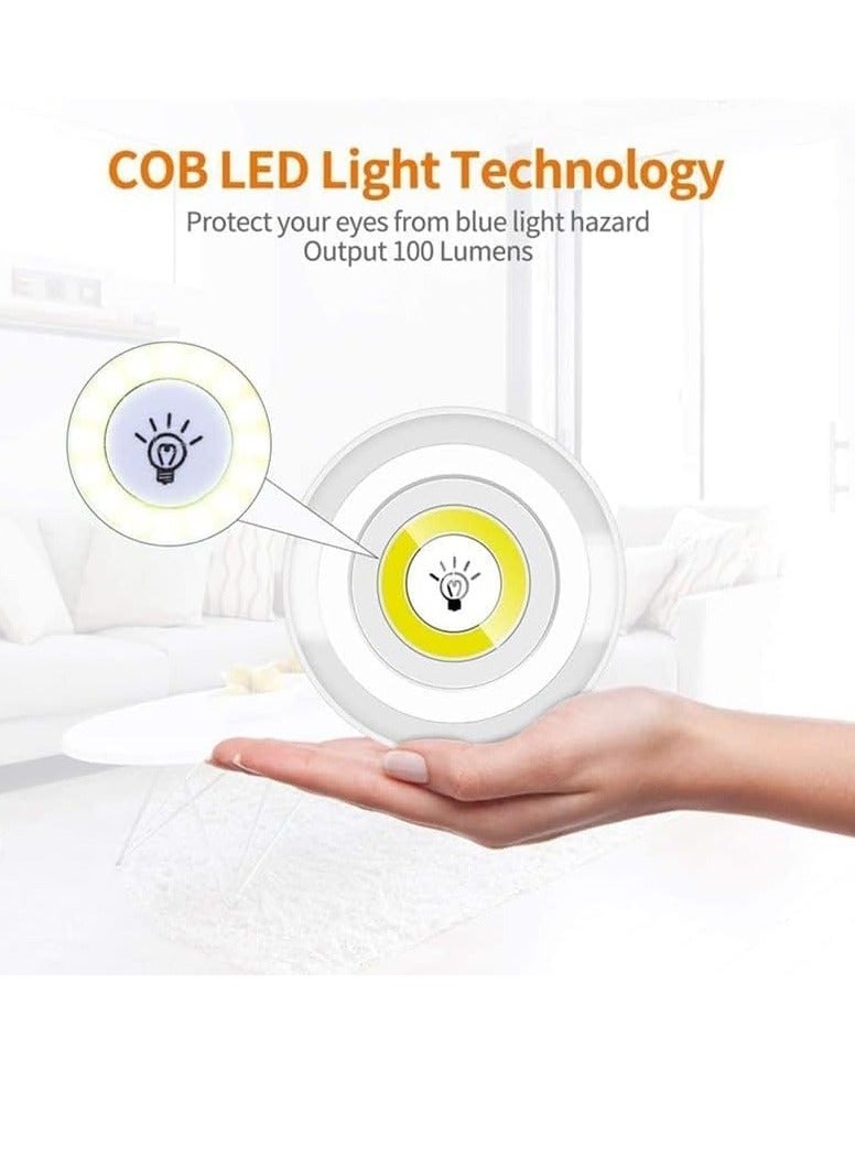 ELTRAZONE LED Puck Lights with Remote Control - 3 Pack Wireless Battery Operated Stick-On Lights for Under Cabinet, Closet, Bedroom, Kitchen – Dimmable LED Lights with Timer, Adjustable Brightness, Easy Installation & Energy Efficient  - Image 2