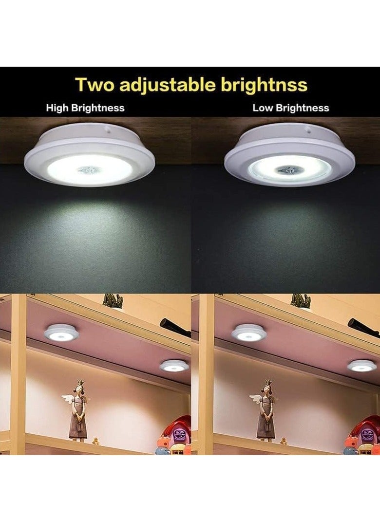 ELTRAZONE LED Puck Lights with Remote Control - 3 Pack Wireless Battery Operated Stick-On Lights for Under Cabinet, Closet, Bedroom, Kitchen – Dimmable LED Lights with Timer, Adjustable Brightness, Easy Installation & Energy Efficient  - Image 4