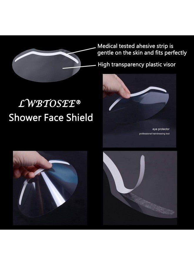 LWBTOSEE LWBTOSEE 50pcs Permanent Makeup Shower Face Shields Visors, Disposable Face Shields Masks for Hairspray Salon Supplies Shower Face Shields and Eyelash Extensions Eye Eyelid Surgery Aftercare - Image 4