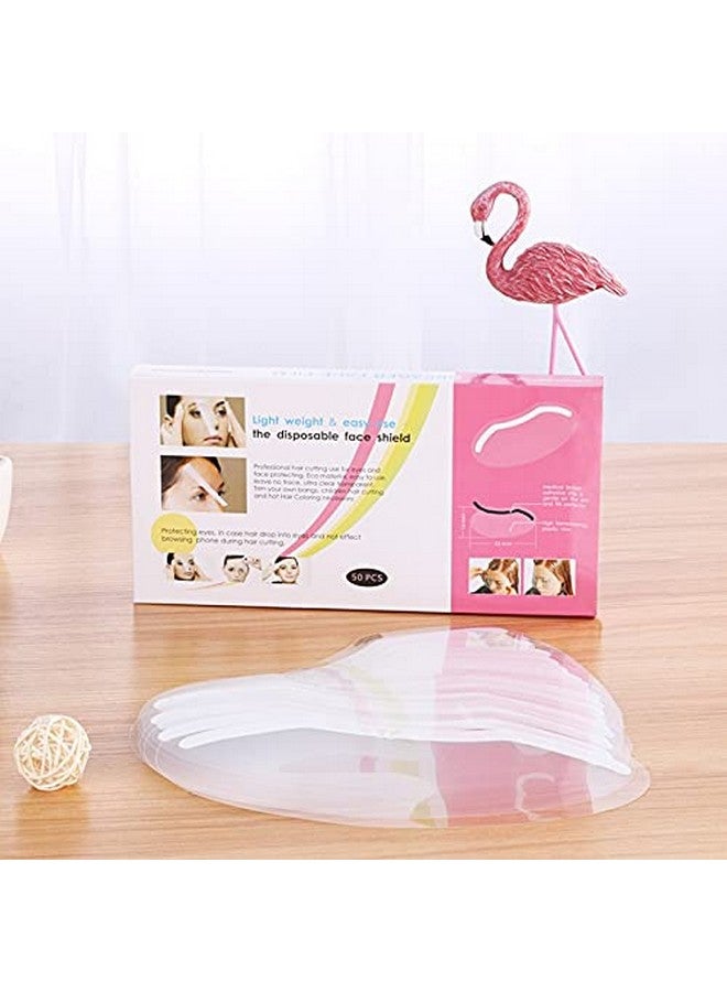 LWBTOSEE LWBTOSEE 50pcs Permanent Makeup Shower Face Shields Visors, Disposable Face Shields Masks for Hairspray Salon Supplies Shower Face Shields and Eyelash Extensions Eye Eyelid Surgery Aftercare - Image 1