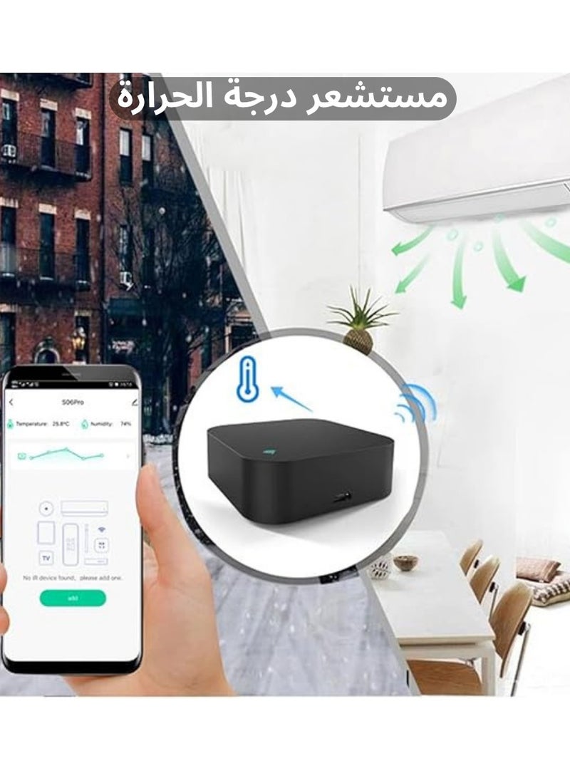 Lumive Universal WiFi Smart Voice Control – IR & RF 433/315MHz – Compatible with Alexa, Google Assistant, Siri – via Tuya App – Black - Image 2