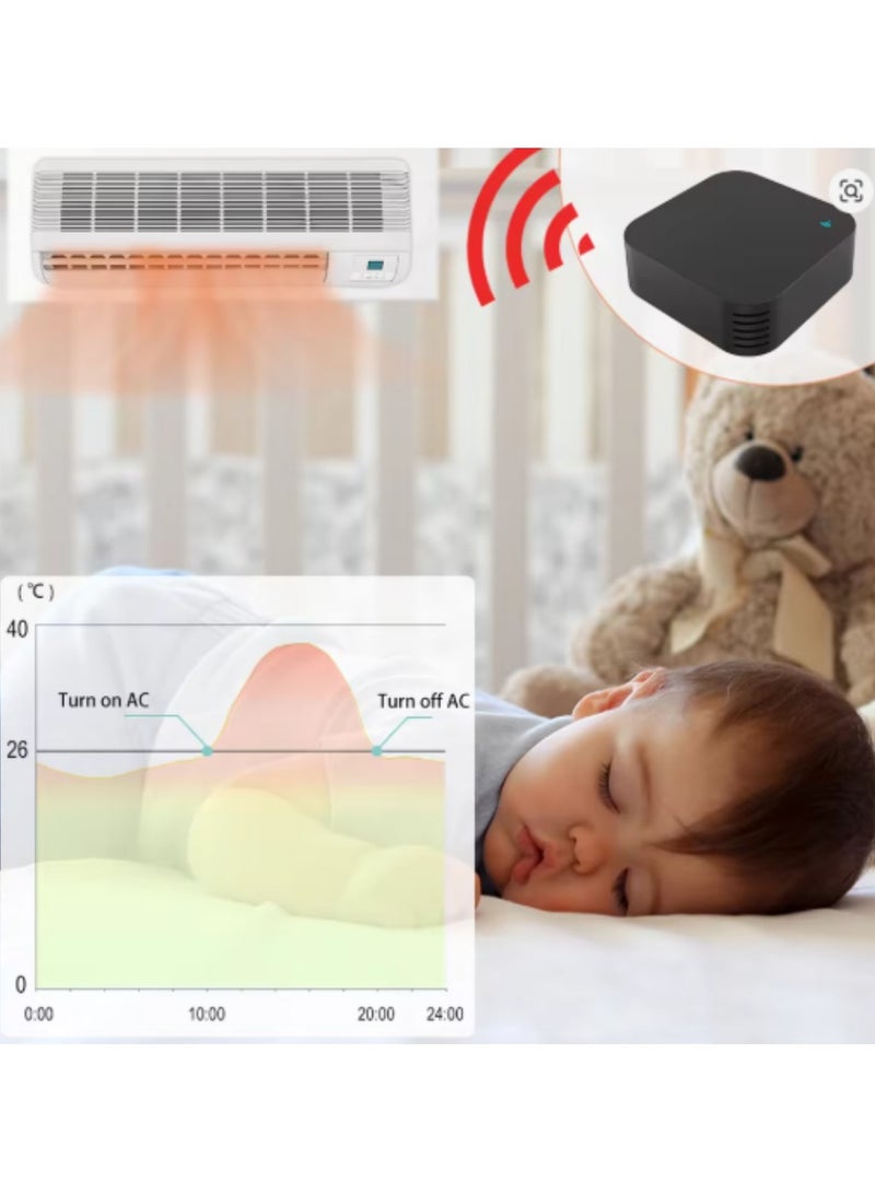 Lumive Universal WiFi Smart Voice Control – IR & RF 433/315MHz – Compatible with Alexa, Google Assistant, Siri – via Tuya App – Black - Image 3