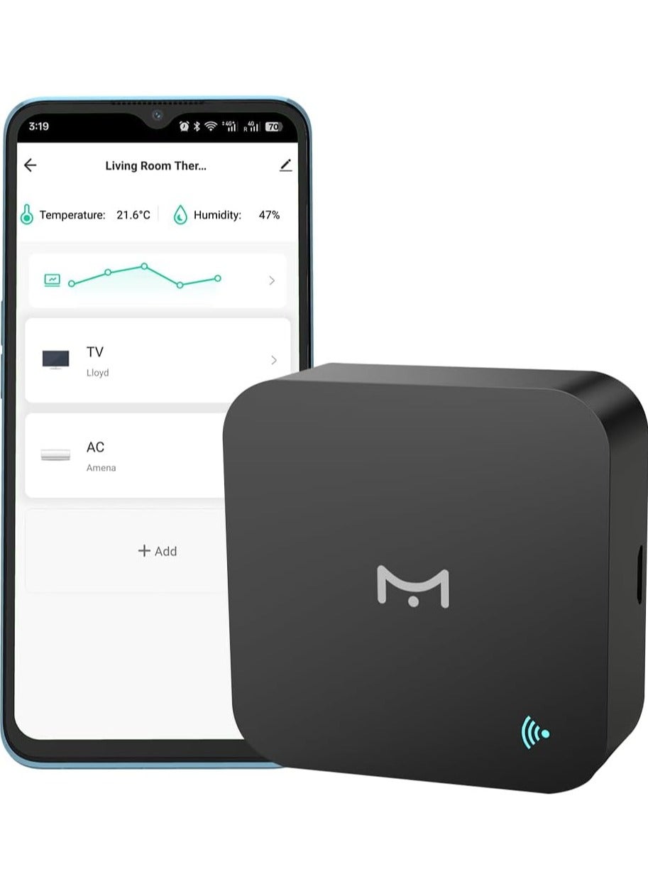 Lumive Universal WiFi Smart Voice Control – IR & RF 433/315MHz – Compatible with Alexa, Google Assistant, Siri – via Tuya App – Black