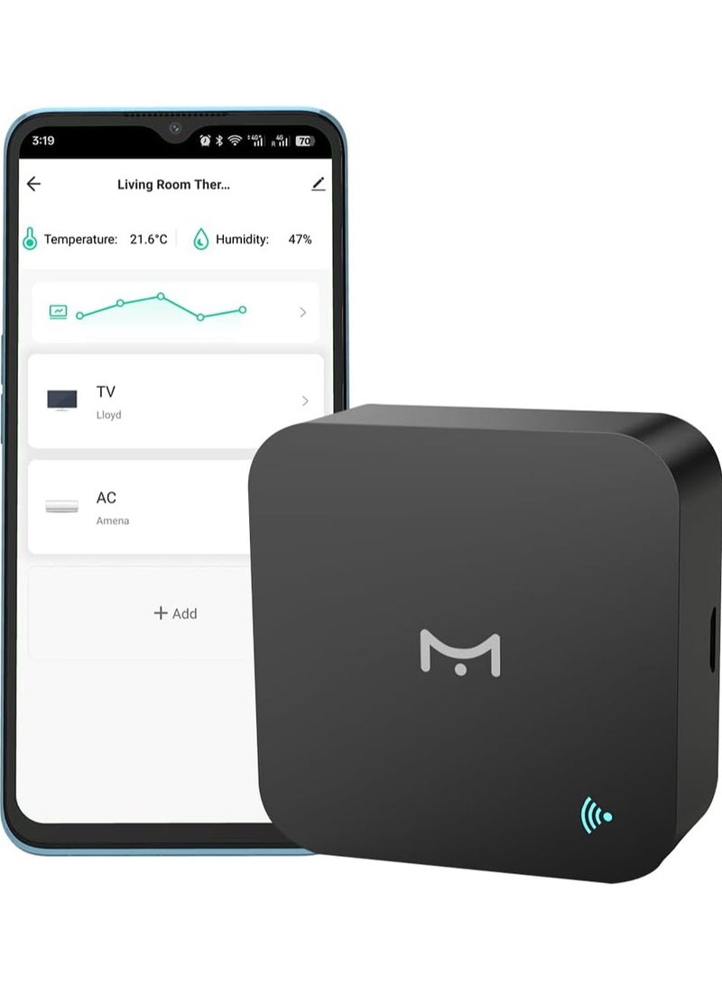 Lumive Universal WiFi Smart Voice Control – IR & RF 433/315MHz – Compatible with Alexa, Google Assistant, Siri – via Tuya App – Black - Image 1