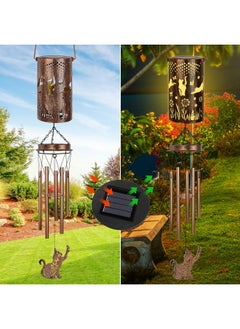 YHmall Solar Wind Chimes For Outside, 35" Cat Gifts For Women/Men Windchimes Outdoors, Solar Lantern Memorial Wind Chimes Gifts For Mom Grandma Garden Decor  - Image 4