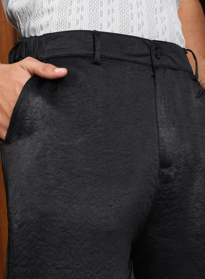 Campus Sutra Lightweight - Creased Relaxed-Tailored Trousers