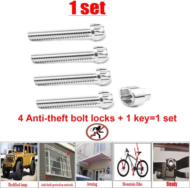 VOSANTU M8 Bolts Screws 304 Stainless Steel Anti-Theft Locking 40mm Security Hardware Kit - Image 2