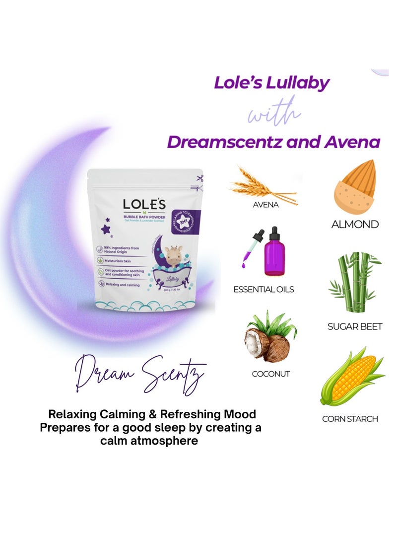 Lole's Baby Bubble Bath Powder with Epsom Salt, Lavender Scented, 100% Natural, Chemical Free, 500g - Image 3
