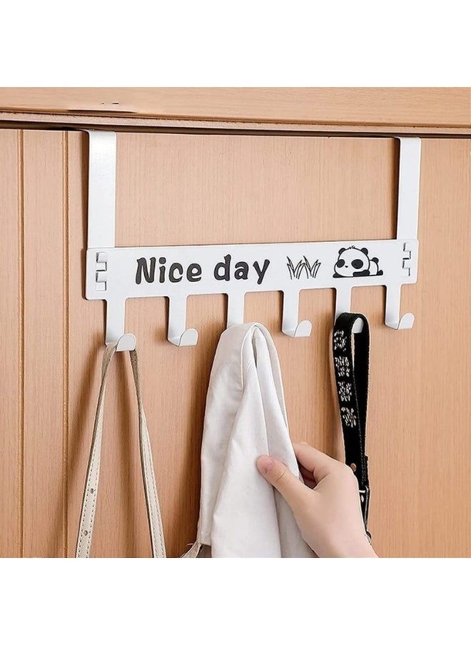 فالمر - علاقة باب معدنية 6 خطافات بدون براغي - أبيض - Image 1