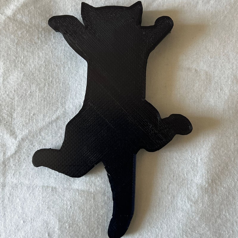 Retro Black Crawling Cat Door Frame Decoration Hardwood Animal Theme - Image 4