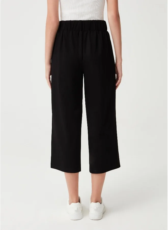 او في اس Ovs Stretch Wide-Leg Trousers