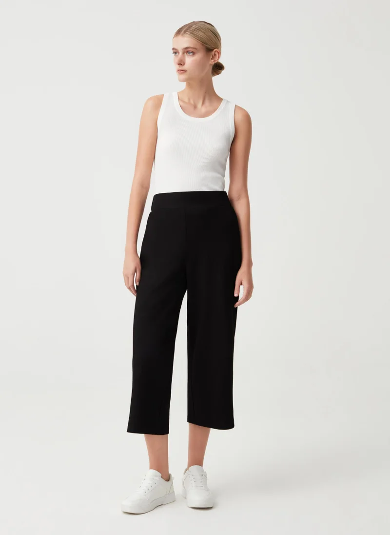 او في اس Ovs Stretch Wide-Leg Trousers