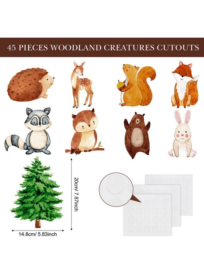 45 Pieces Woodland Creatures Cutouts Woodland Animal Cutouts Forest Animal Centerpieces Woodland Theme Party Decorations Woodland Cake Toppers For Kids Baby Shower Favors Birthday Party Supplies - pzsku/ZF9C0F50E1FDD713F9721Z/45/_/1732777895/18c74149-d260-4f57-bc46-37813b9fd951