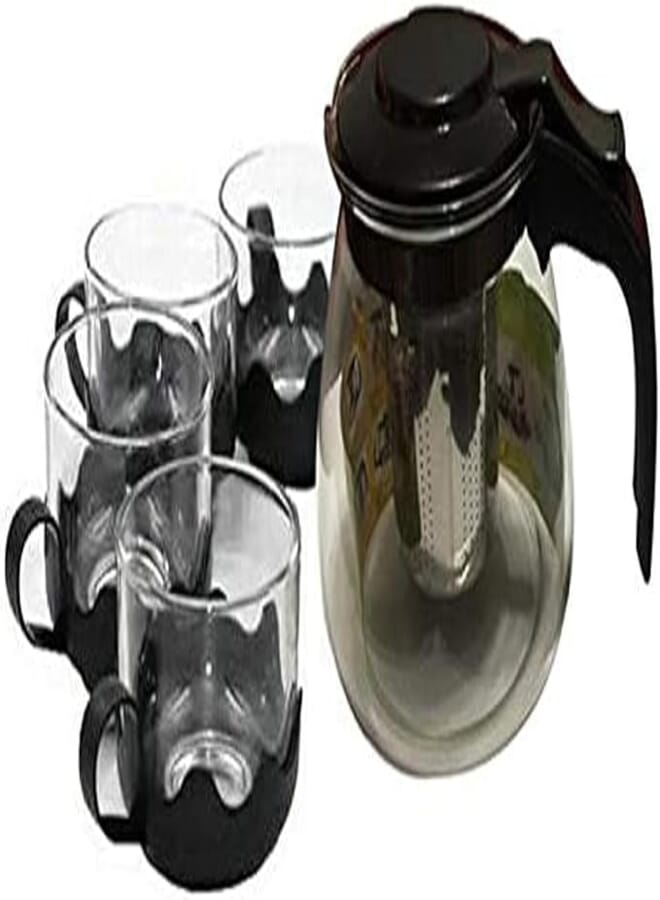 Spaceshoop The tea set consists of a glass pot with a capacity of 1200 ml 4 cups glass, 2724588478287