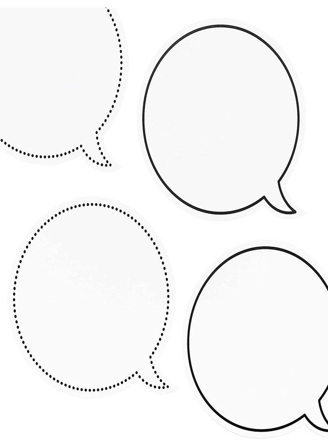 فقاعات كلام قابلة للمسح الجاف، 23 × 20 سم، عبوة من 48 قطعة - Image 5