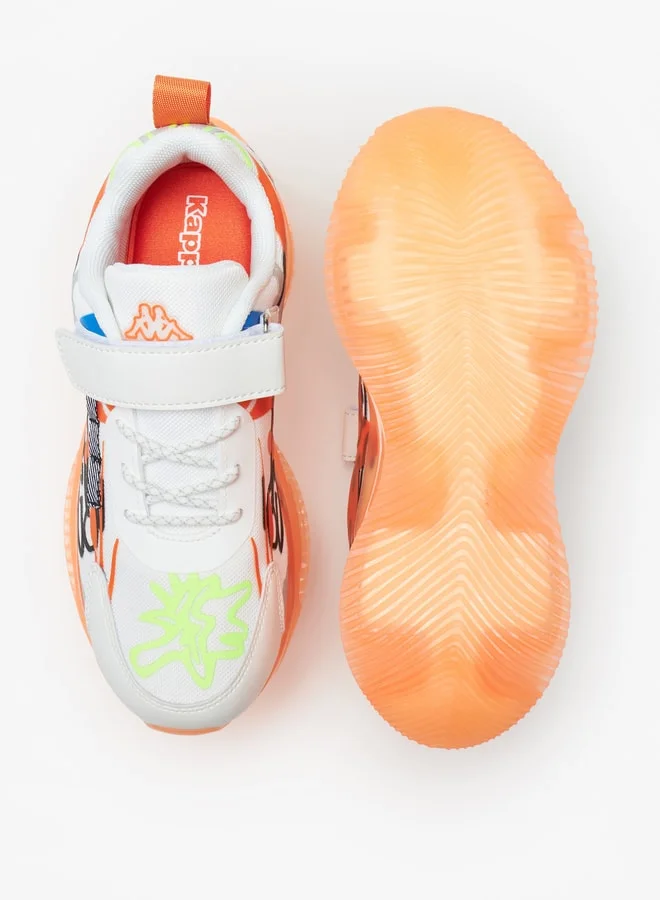 كابا Boys' Textured Sports Shoes with Hook and Loop Closure