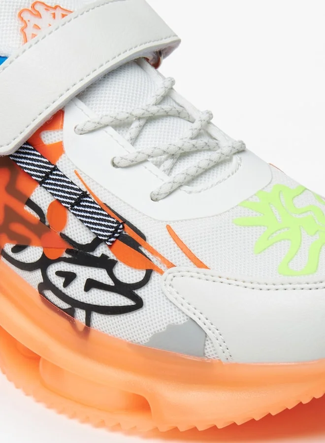 كابا Boys' Textured Sports Shoes with Hook and Loop Closure