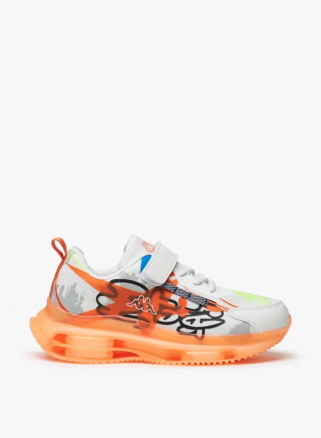 كابا Boys' Textured Sports Shoes with Hook and Loop Closure