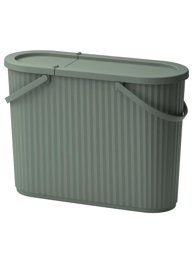 Bin with lid, grey-green, 48 l - Image 1