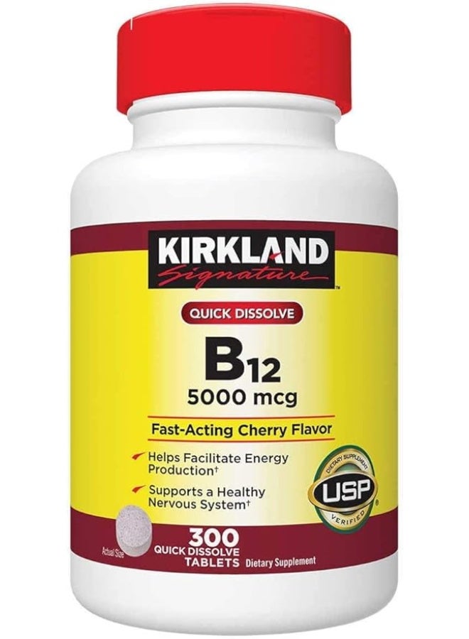 Kirkland Signature Quick Dissolve B-12 5000 mcg., 300 Tablets