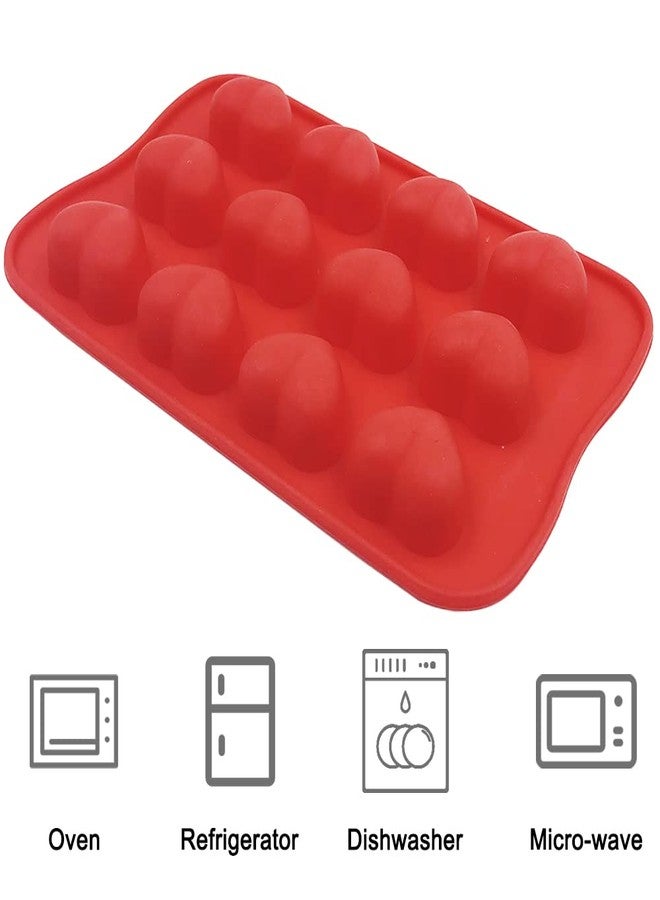 DaKuan Silicone Heart Shaped Molds, 3 Packs 12 Cavities Heart Shaped Silicone Mold for Chocolate Cake Jelly Pudding Handmade Soap Mould Candy Making (Red, Yellow, Green) - Image 4