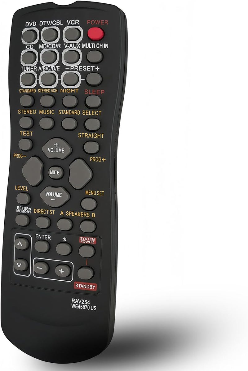 New Replacement Remote Control RAV254 Compatible for Yamaha AV Receiver RX-V350 RX-V390 RX-V359 RX-V373 RX-459 RX-V496 HTR-5240 HTR-5250 HTR-5630 - Image 1