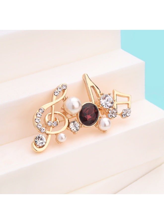 Mark Fairwhale New Music Symbol Rhinestone Brooch 