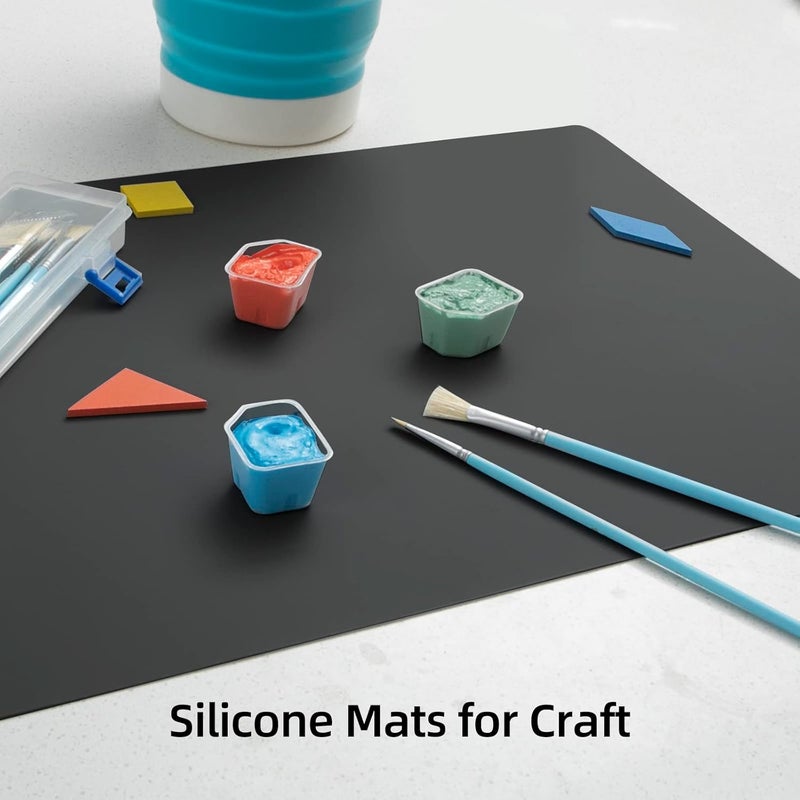 Treerit 2 Pack Silicone Mats for Kitchen Counter, 23.62" x 15.75" Thick Large Silicone Mat, Nonskid Heat Resistant Countertop Protector, Easy to Clean, Black - Image 4