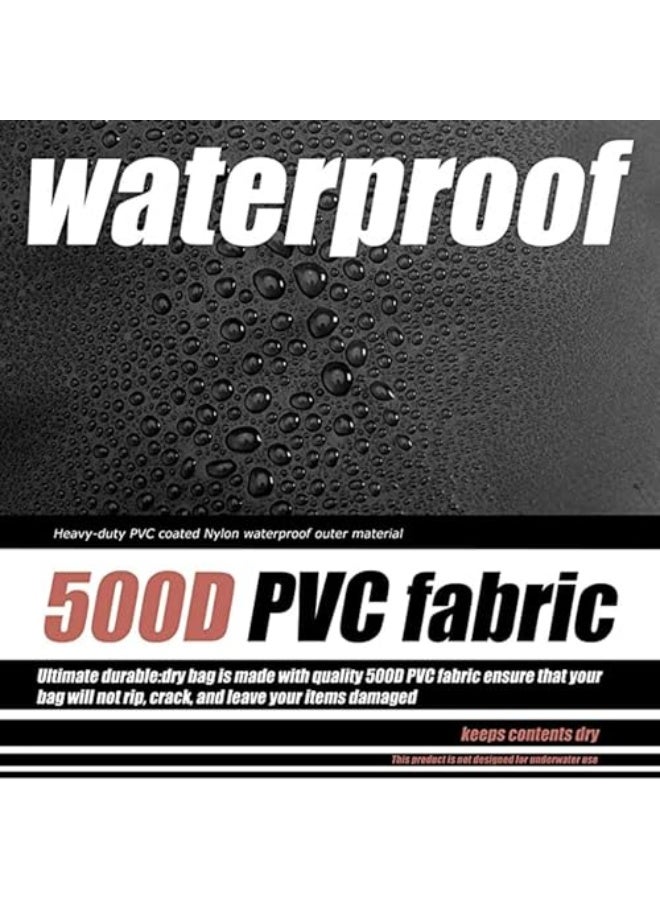 أوشن باك حقيبة جافة مقاومة للماء باللون الأسود، سعة 10 لتر، قابلة للطي، حقيبة تخزين جافة خفيفة الوزن، حقيبة مسبح مقاومة للماء بغطاء قابل للطي، حقائب مقاومة للماء لركوب الكاياك، مناسبة للقوارب والسباحة والتخييم والمشي لمسافات طويلة والش - Image 2