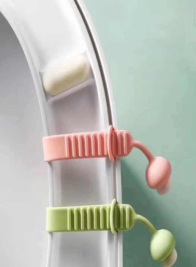 YTM Silicone Toilet Lid Lifter Handle, 2 Pack, Avoid Touch Seat Lifter for Bathroom Home Travel Office Hotel, Multi-Colors - Image 3